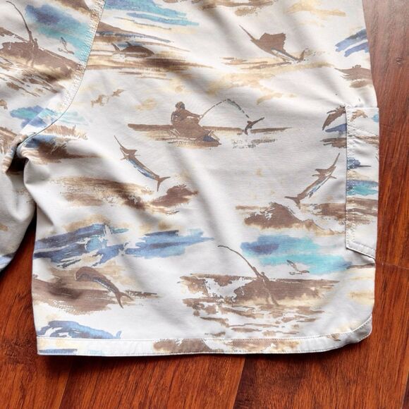 AFTCO Mens Sandbar Board Shorts Fishing Boating Outdoors UFP 50 Stretchy Sz 38 - Picture 14 of 15